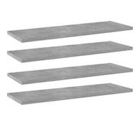 Vidaxl Panneaux De Bibliothèque 4 Pcs Gris Béton 60x20x1,5cm Aggloméré Gris