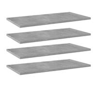 Vidaxl Panneaux De Bibliothèque 4 Pcs Gris Béton 60x30x1,5cm Aggloméré Gris