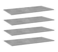 Vidaxl Panneaux De Bibliothèque 4 Pcs Gris Béton 80x20x1,5cm Aggloméré Gris