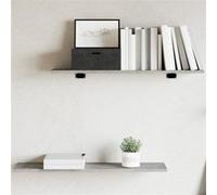 Panneaux de bibliothèque 4 pcs Gris béton 80x20x1,5cm Aggloméré