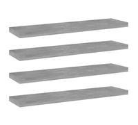 Vidaxl Panneaux De Bibliothèque 4 Pcs Gris Béton Bois D¿Ingénierie Gris