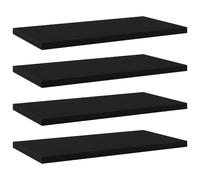Vidaxl Panneaux De Bibliothèque 4 Pcs Noir Bois D'ingénierie Noir
