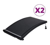 vidaXL Panneaux de chauffage solaire de piscine courbés 2 pcs 110x65cm 3059850