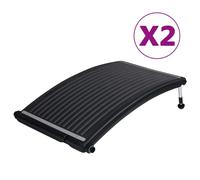 Vidaxl Panneaux De Chauffage Solaire De Piscine Courbés 2 Pcs 110x65cm Noir