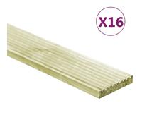 vidaXL Panneaux de terrasse 16 pcs 2,32 m² 1 m Pin massif imprégné