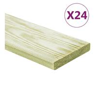 vidaXL Panneaux de terrasse 24 pcs 2,88 m² 1 m Pin massif imprégné