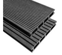 Panneaux de terrasse avec accessoires WPC 10 m² 2,2 m Gris