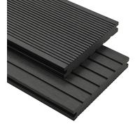 vidaXL Panneaux de terrasse solides et accessoires WPC 26m² 2,2 m Noir