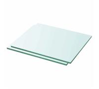 vidaXL Panneaux d'étagère 2 pcs Verre Transparent 30 x 20 cm