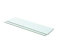 Schappen 2 st 60x12 cm glas transparant3051562