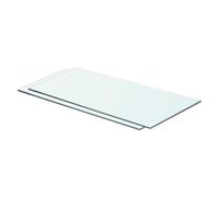 Vidaxl Panneaux D'étagère 2 Pcs Verre Transparent 60x25 Cm
