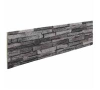 vidaXL Panneaux muraux 10 pcs Anthracite 100 x 25 cm Mousse EPS 42046110
