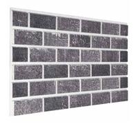 vidaXL Panneaux muraux 10 pcs Noir et gris 100 x 50 cm Mousse EPS 42046093