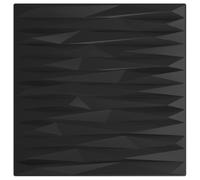 vidaXL Panneaux Muraux 12 pcs, Autocollants Muraux, Papiers Peints, Revêtements Muraux, Décoration de Salon, Noir 50x50 cm XPS 3 m² Pierre