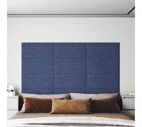 vidaXL Panneaux muraux 12 pcs Bleu 60x30 cm Tissu 2,16 m²
