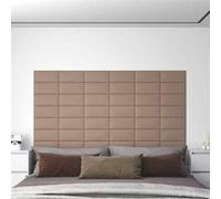 vidaXL Panneaux muraux 12 pcs Cappuccino 30x15 cm Similicuir 0,54 m²