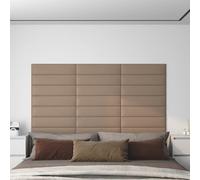 vidaXL Panneaux muraux 12 pcs Cappuccino 60x15 cm Similicuir 1,08 m²