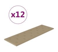 vidaXL Panneaux muraux 12 pcs Cappuccino 90x30 cm Similicuir 3,24 m²