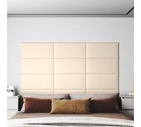 Vidaxl Panneaux Muraux 12 Pcs Crème 60x30 Cm Velours 2,16 M²