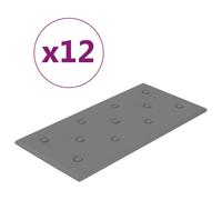 vidaXL Panneaux muraux 12 pcs Gris 60x30 cm Similicuir 2,16 m²