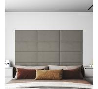 Vidaxl Panneaux Muraux 12 Pcs Gris Clair 60x30 Cm Velours 2,16 M²