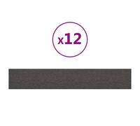 Vidaxl Panneaux Muraux 12 Pcs Gris Foncé 90x15 Cm Tissu 1,62 M²