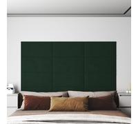 Vidaxl Panneaux Muraux 12 Pcs Vert Foncé 60x30 Cm Velours 2,16 M²