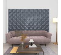 vidaXL Panneaux Muraux 3D 12 pcs, Autocollants Muraux, Papiers Peints, Revêtements Muraux, Décoration de Salon, 50x50 cm 340590