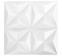 vidaXL Panneaux muraux 3D 24 pcs. 50x50 cm Origami Blanc 6 m²
