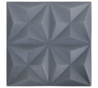 vidaXL Panneaux muraux 3D 24 pcs. 50x50 cm Origami Gris 6 m²