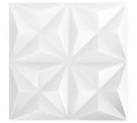 vidaXL Panneaux muraux 3D 48 pcs. 50x50 cm Origami Blanc 12 m²