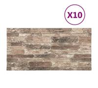 vidaXL Panneaux muraux 3D avec design de brique multicolore 10 pcs EPS
