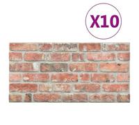 Vidaxl Panneaux Muraux 3d Avec Design De Brique Rouge 10 Pcs Eps Rouge