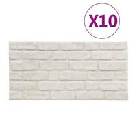 Vidaxl Panneaux Muraux 3d Design De Brique Blanche 10 Pcs Eps Blanc