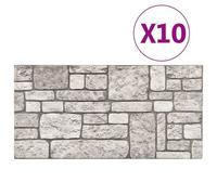 Vidaxl Panneaux Muraux 3d Design De Brique Gris 10 Pcs Eps Gris