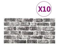 Vidaxl Panneaux Muraux 3d Design De Brique Gris Foncé 10 Pcs Eps Gris
