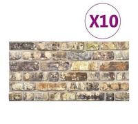 Vidaxl Panneaux Muraux 3d Design De Brique Multicolore 10 Pcs Eps Multicolore