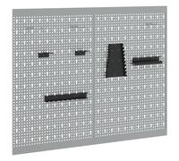 vidaXL Panneaux perforés 2 pcs avec 8 accessoires Gris 50x80 cm Acier