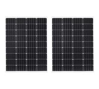 Panneaux solaires 2 pcs 100 W Monocristallin Verre de sécurité
