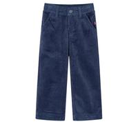 vidaXL Pantalons pour Enfants Velours côtelé Bleu Marine 92