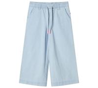 vidaXL Pantalons pour Enfants Vêtement Ceinture Poches Tout-Petits Bleu Denim Doux 140