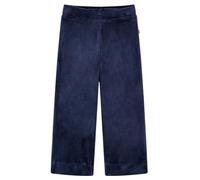 vidaXL Pantalons pour Enfants Vêtement Ceinture Tout-Petits Velours Bleu Foncé 116