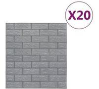 Papier peint 3D autoadhésif Briques 20 pcs Anthracite