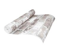 vidaXL Papier peint 3D Solide Rayé Brique 10 x 0,53 m Tissu non tissé