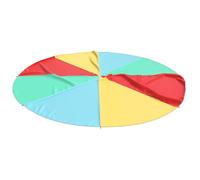 vidaXL Parachute de jeu pour enfants Ø3,5 m tissu, jeu de parachute, parachute arc-en-ciel, parachute d'aire de jeux, 94239