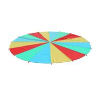 vidaXL Parachute de jeu pour enfants Ø6 m tissu, jeu de parachute, parachute arc-en-ciel, parachute d'aire de jeux, 94240