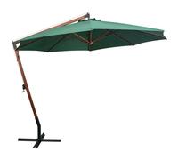 vidaXL Parapluie 350 cm Mât en bois vert