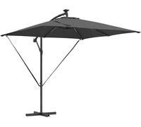 vidaXL Parapluie banane en saillie Anthracite 249 x 249 x 250 cm