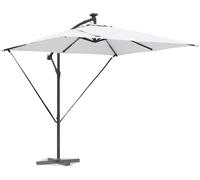 vidaXL Parapluie banane en saillie couleur sable 249 x 249 x 250 cm