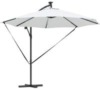 vidaXL Parapluie banane en saillie couleur sable 294 x 294 x 248 cm